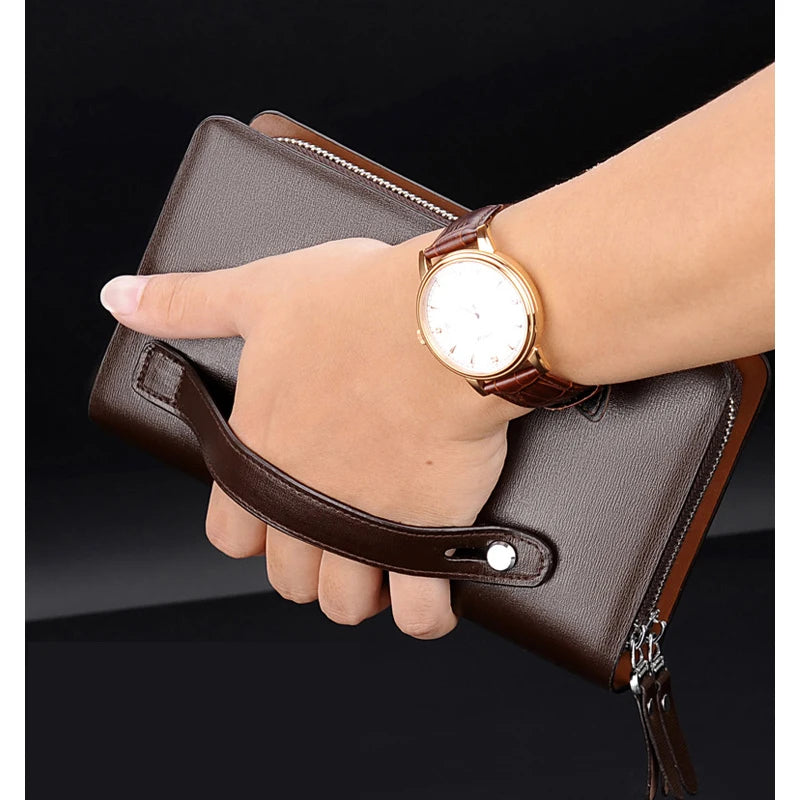 Fashionable Leather Men's Clutch Bag