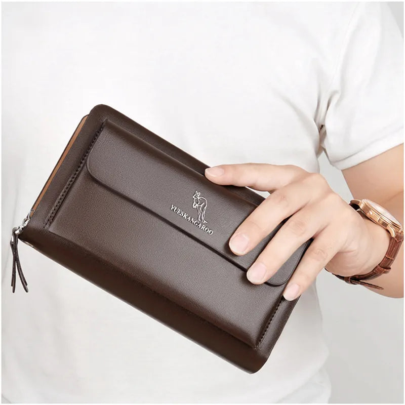 Fashionable Leather Men's Clutch Bag