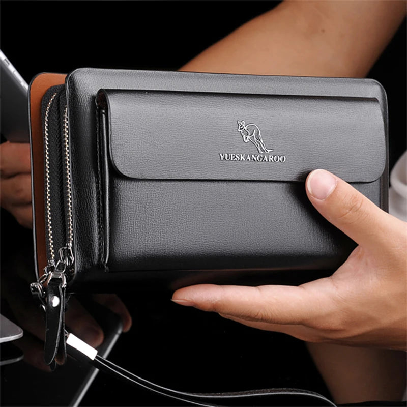 Fashionable Leather Men's Clutch Bag