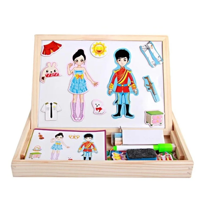 Wooden Magnetic Art Easel Animals