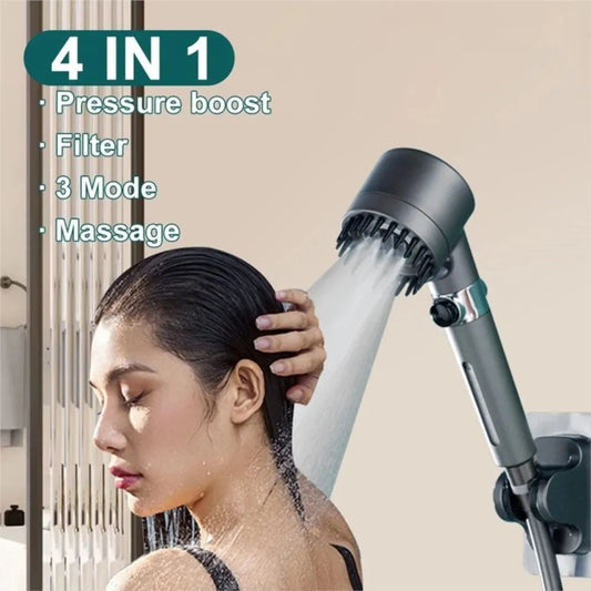 4-in-1 High Pressure Handheld Shower Head
