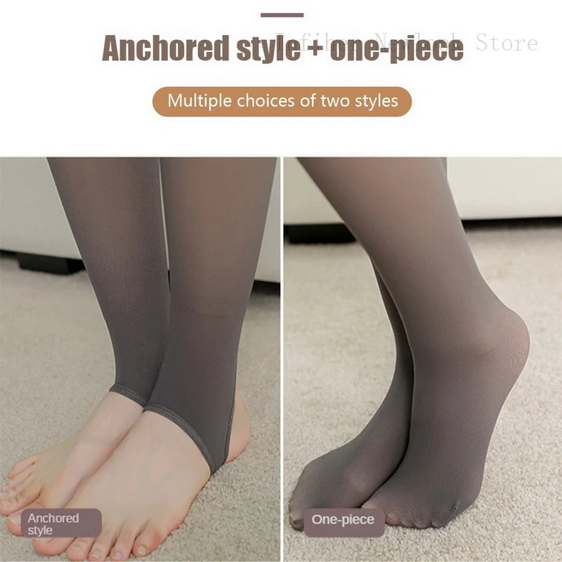 Fleece-Lined Thermal Pantyhose