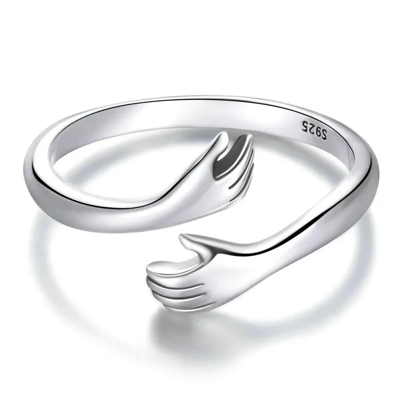 Silver Hug Adjustable Ring