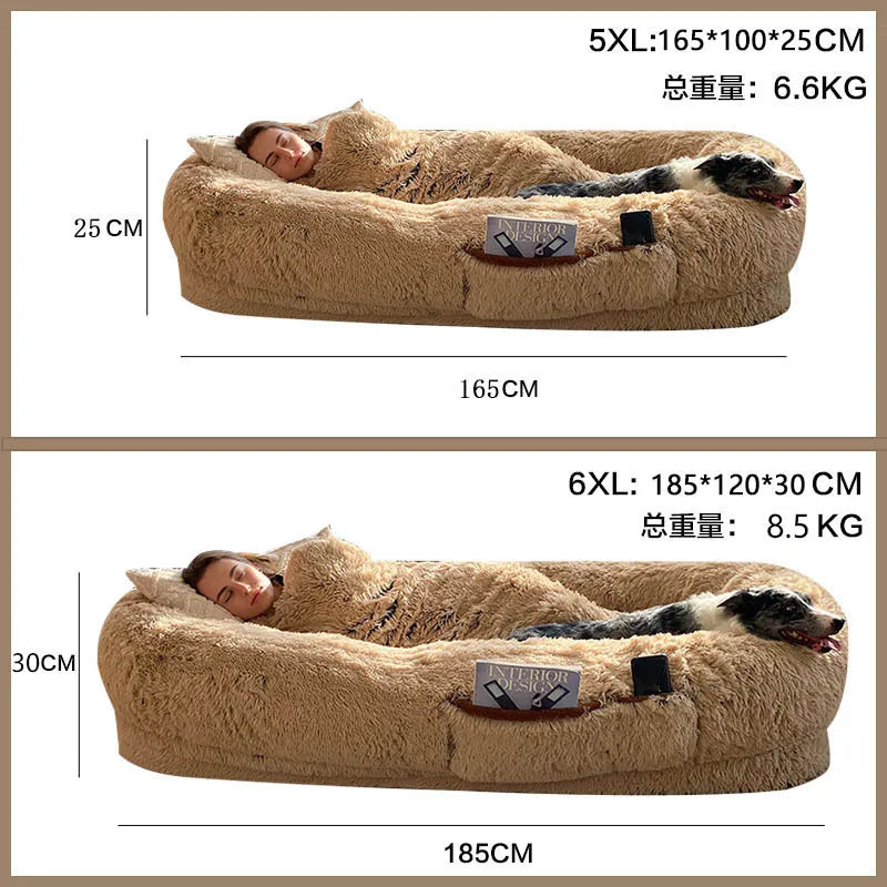 Luxurious Long Plush Dog Bed