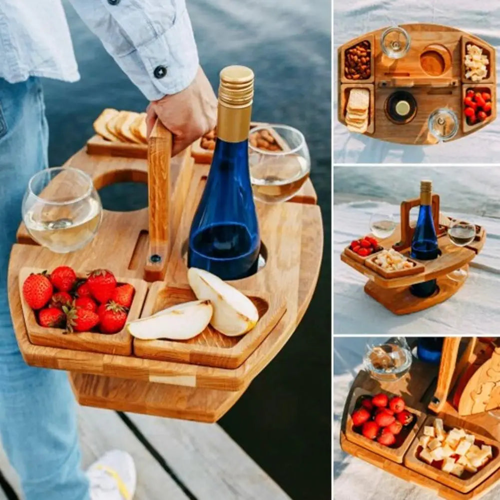 Portable Outdoor Folding Wine Table