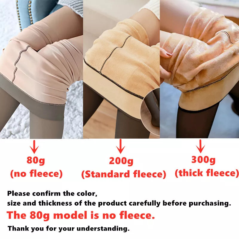 Fleece-Lined Thermal Pantyhose