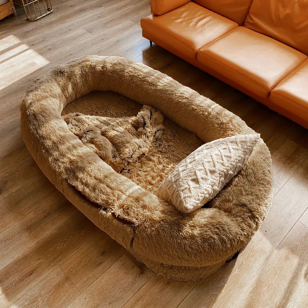 Luxurious Long Plush Dog Bed