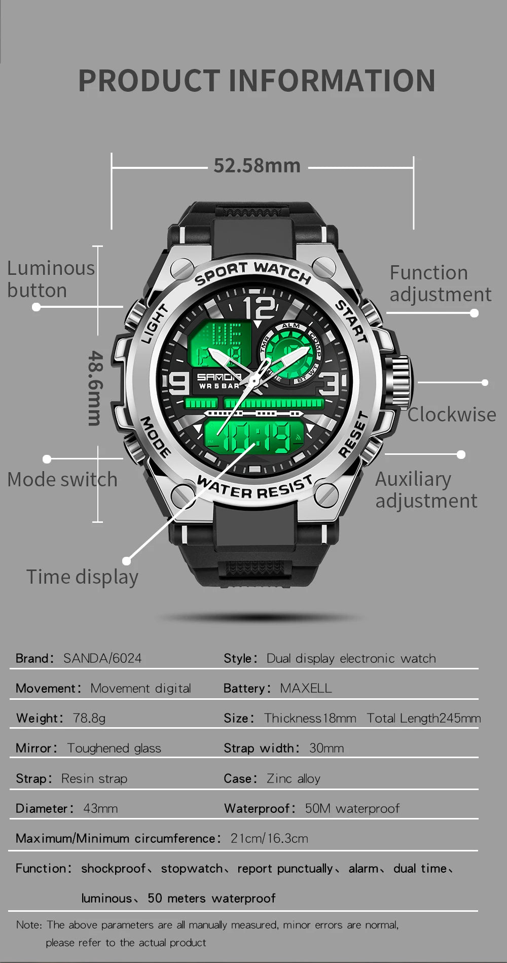 Sport Military Wristwatch for Men